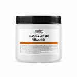 Niasinamid B3 vitamini hammadde ambalajı; beyaz toz formda kozmetik aktif bileşen