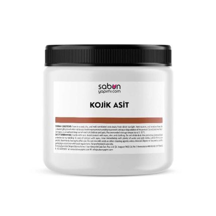 Kojik asit tozu – kozmetik hammadde beyaz plastik kap ambalaj