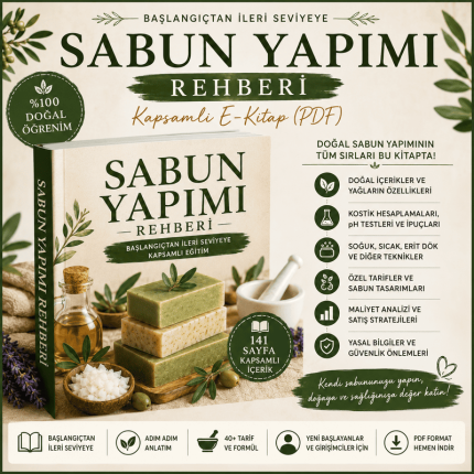 Sabun Yapımı Rehberi E-Kitap Kapak Görseli